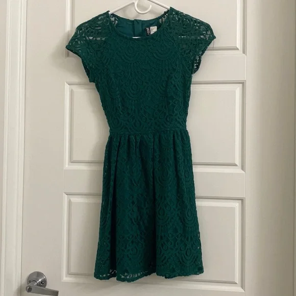 Divided | Dresses | Hm Divided Lace Green Dress | Poshmark